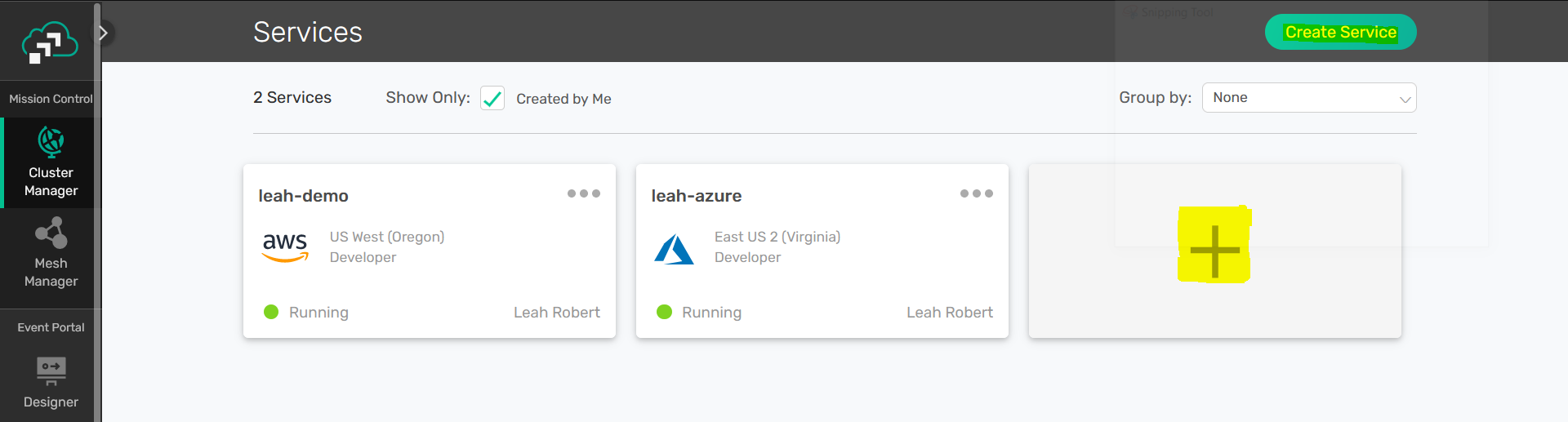 Solace Cloud Event Mesh Page